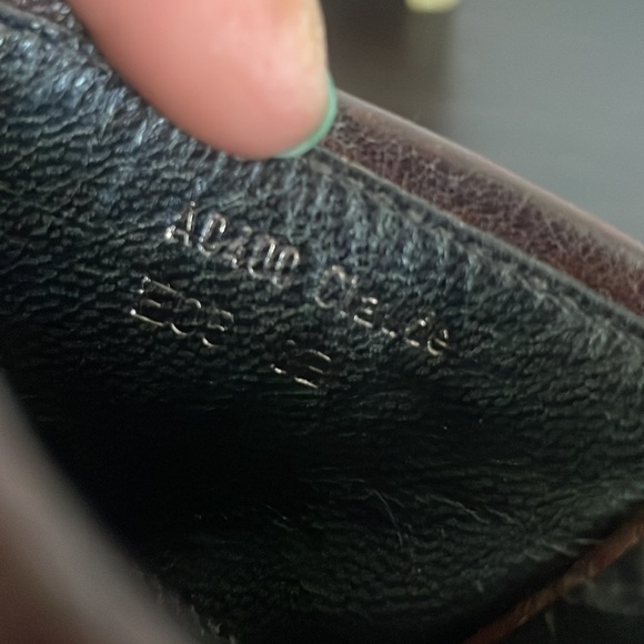 Authentic leather buckle Coach chocolate wedges. 4-1/2 inch heel. 1inch platform - Picture 7 of 7